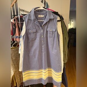Vineyard Vines Striped Shirt in Blue and Yellow